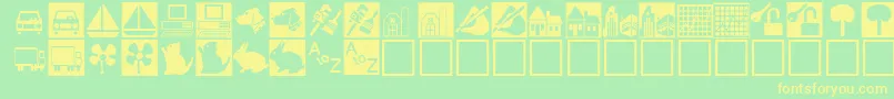 ClassifiedRegular Font – Yellow Fonts on Green Background