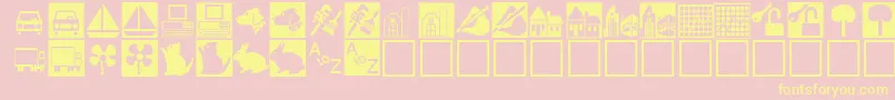 ClassifiedRegular Font – Yellow Fonts on Pink Background