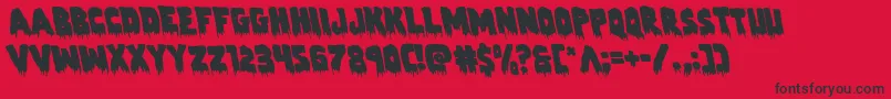 Zombiecontrolleft Font – Black Fonts on Red Background