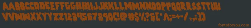 Zombiecontrolleft-Schriftart – Braune Schriften auf schwarzem Hintergrund