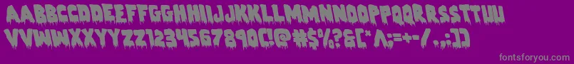 フォントZombiecontrolleft – 紫の背景に灰色の文字
