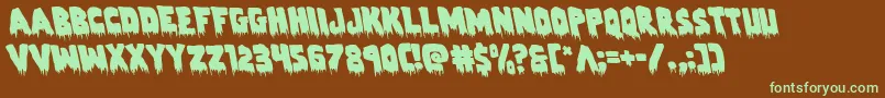 Zombiecontrolleft Font – Green Fonts on Brown Background