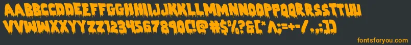 Zombiecontrolleft Font – Orange Fonts on Black Background