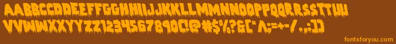 More about Zombiecontrolleft Font Zombiecontrolleft Font – Orange Fonts on Brown Background