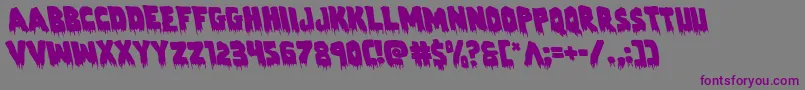 Zombiecontrolleft-fontti – violetit fontit harmaalla taustalla
