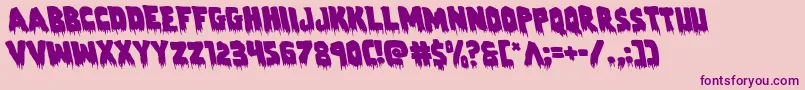 Zombiecontrolleft Font – Purple Fonts on Pink Background