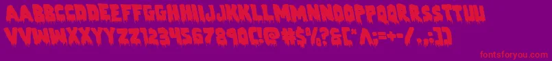 Zombiecontrolleft Font – Red Fonts on Purple Background