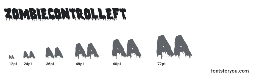 Zombiecontrolleft Font Sizes