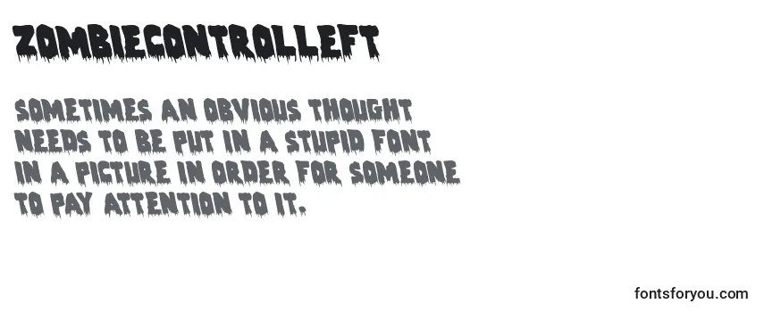 Review of the Zombiecontrolleft Font