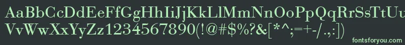 Шрифт BodoniRegular – зелёные шрифты на чёрном фоне