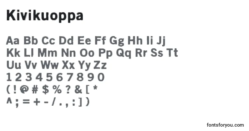 Schriftart Kivikuoppa – Alphabet, Zahlen, spezielle Symbole