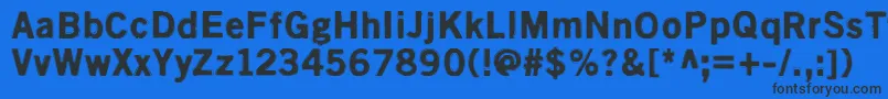 フォントKivikuoppa – 黒い文字の青い背景