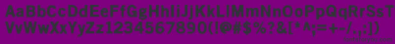 Fonte Kivikuoppa – fontes pretas em um fundo violeta