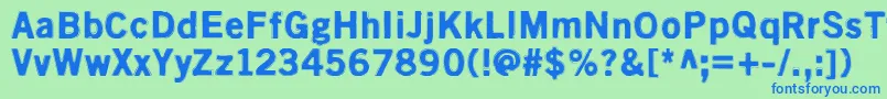Kivikuoppa Font – Blue Fonts on Green Background