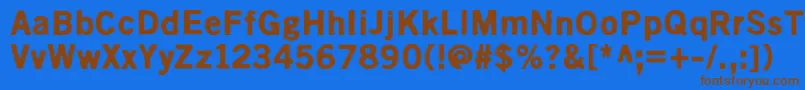 Шрифт Kivikuoppa – коричневые шрифты на синем фоне