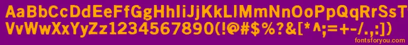 Kivikuoppa Font – Orange Fonts on Purple Background