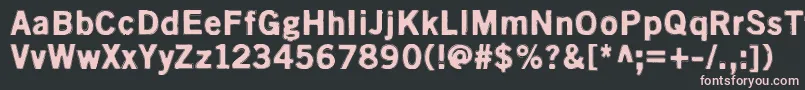 Kivikuoppa Font – Pink Fonts on Black Background