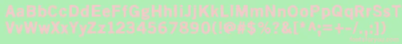 Czcionka Kivikuoppa – różowe czcionki na zielonym tle
