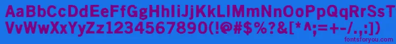 Kivikuoppa Font – Purple Fonts on Blue Background
