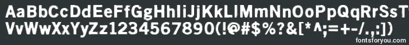 Шрифт Kivikuoppa – белые шрифты на чёрном фоне