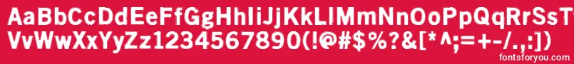 Kivikuoppa Font – White Fonts on Red Background