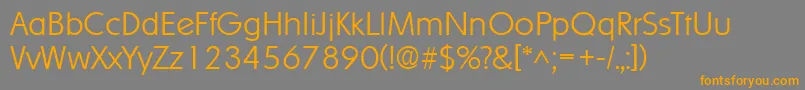 SharnayExtralight Font – Orange Fonts on Gray Background