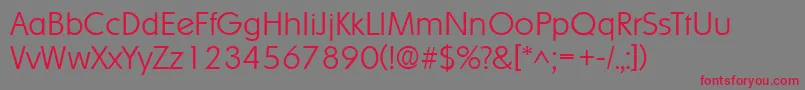 SharnayExtralight Font – Red Fonts on Gray Background