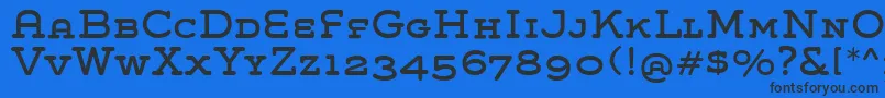 GroverSlabCaps Font – Black Fonts on Blue Background