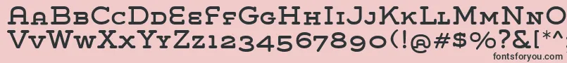 GroverSlabCaps-Schriftart – Schwarze Schriften auf rosa Hintergrund