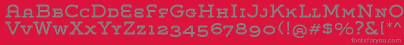 fuente GroverSlabCaps – Fuentes Grises Sobre Fondo Rojo