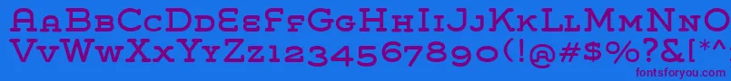 GroverSlabCaps Font – Purple Fonts on Blue Background