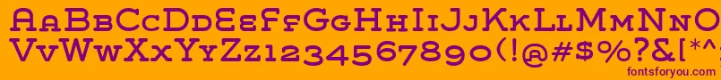 GroverSlabCaps Font – Purple Fonts on Orange Background