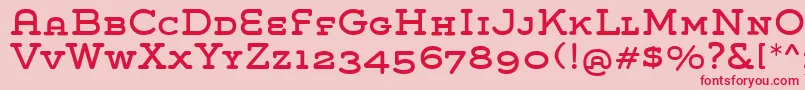 GroverSlabCaps-fontti – punaiset fontit vaaleanpunaisella taustalla