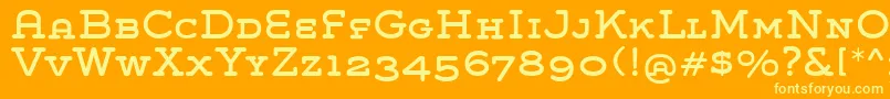 GroverSlabCaps Font – Yellow Fonts on Orange Background