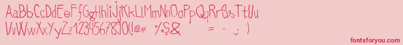 CupperReversed Font – Red Fonts on Pink Background