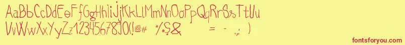 CupperReversed Font – Red Fonts on Yellow Background