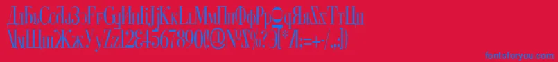 Шрифт Cyberv2c – синие шрифты на красном фоне