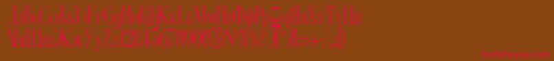 Cyberv2c Font – Red Fonts on Brown Background
