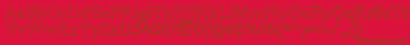 Подробнее о шрифте JinkeezOut Шрифт JinkeezOut – коричневые шрифты на красном фоне