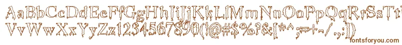 JinkeezOut Font – Brown Fonts on White Background