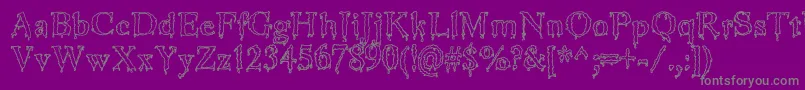 JinkeezOut Font – Gray Fonts on Purple Background