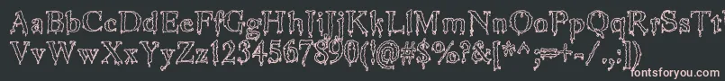 JinkeezOut-Schriftart – Rosa Schriften auf schwarzem Hintergrund