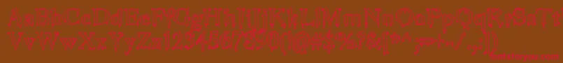 JinkeezOut Font – Red Fonts on Brown Background