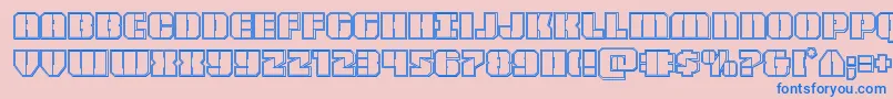 Warpthrusterengrave Font – Blue Fonts on Pink Background