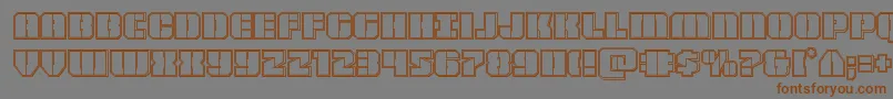 Warpthrusterengrave Font – Brown Fonts on Gray Background