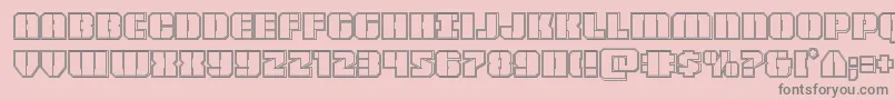 Warpthrusterengrave Font – Gray Fonts on Pink Background