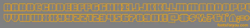 Warpthrusterengrave Font – Orange Fonts on Gray Background