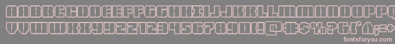 Warpthrusterengrave Font – Pink Fonts on Gray Background