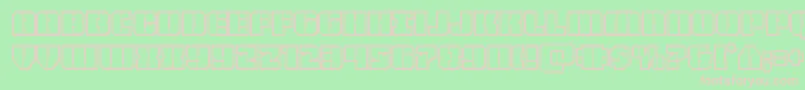 Warpthrusterengrave Font – Pink Fonts on Green Background