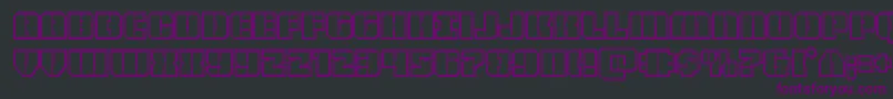 Warpthrusterengrave Font – Purple Fonts on Black Background